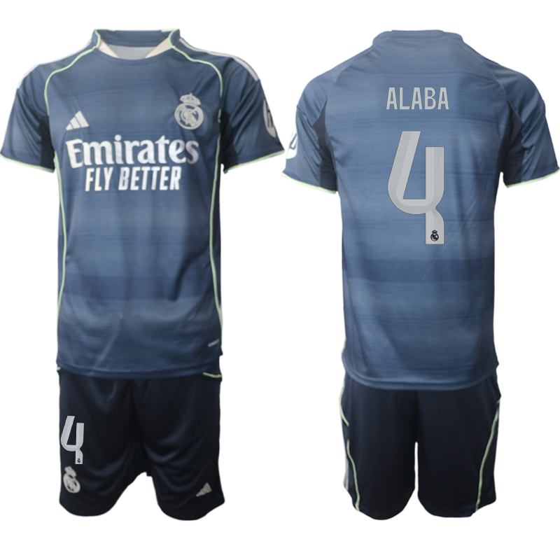 Men 2025-2026 Club Real Madrid away Blue #4 Soccer Jersey